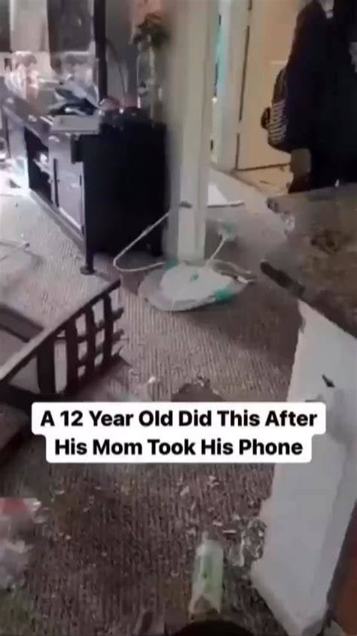 12 year old boy destroys house because mum seized his phone as punishment