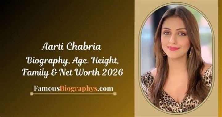 Aarti Ashok Chabria Height, Weight, Net Worth, Age, Birthday, Wikipedia, Who, Instagram, Biography