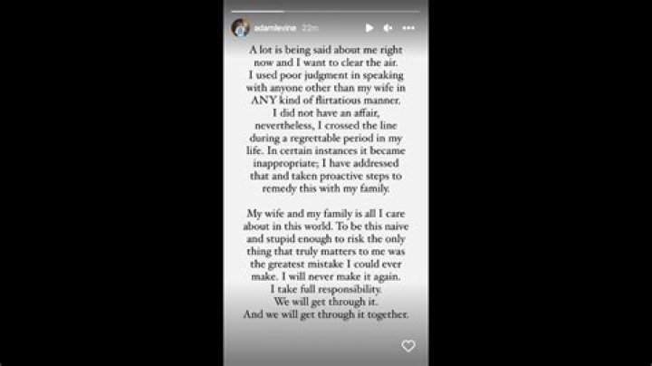
Adam Levine Addresses Cheating Allegations, Admits He ‘Crossed The Line’ 