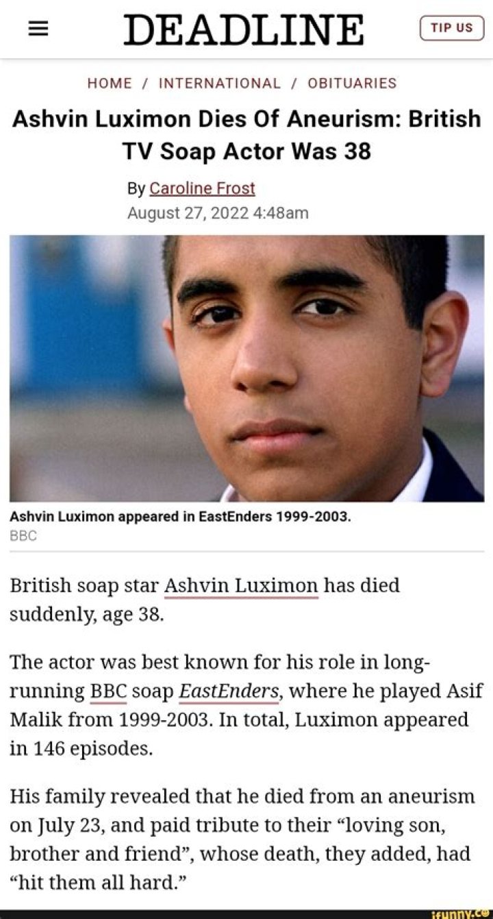 
Ashvin Luximon Obituary, What was Ashvin Luximon Cause of Death? 