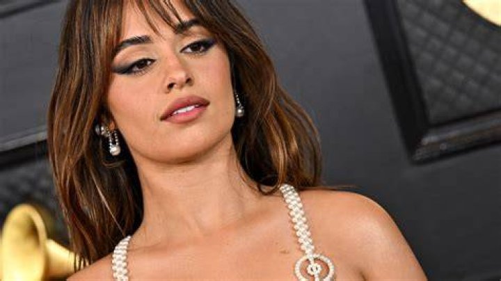 
Camila Cabello Wows in Pearl-Beaded Bra and Black Skirt at 2023 Grammys 