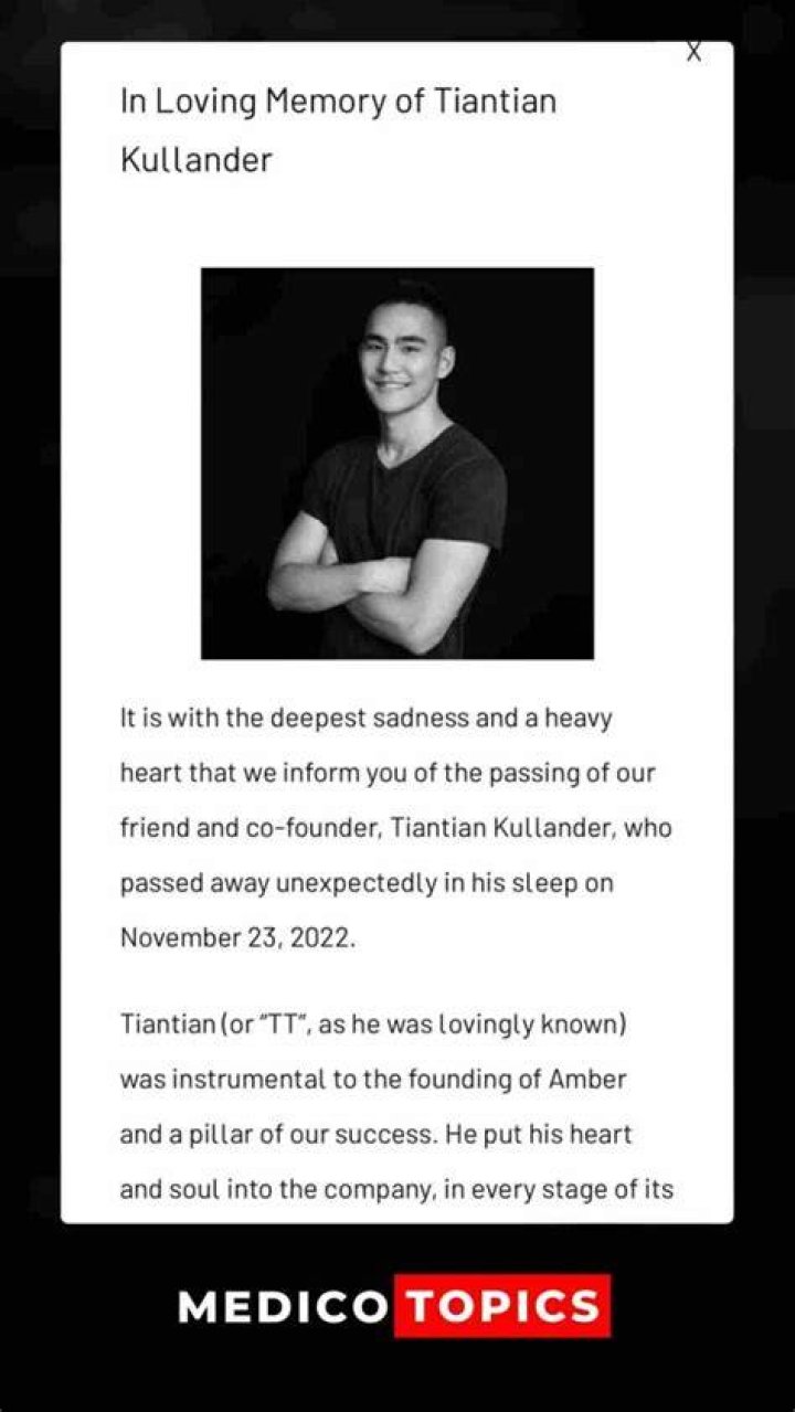 
Crypto Founder Tiantian Kullander Cause Of Death ? Crypto Founder Tiantian Kullander Passsed Away ”Unexpectedly” At The Age Of 