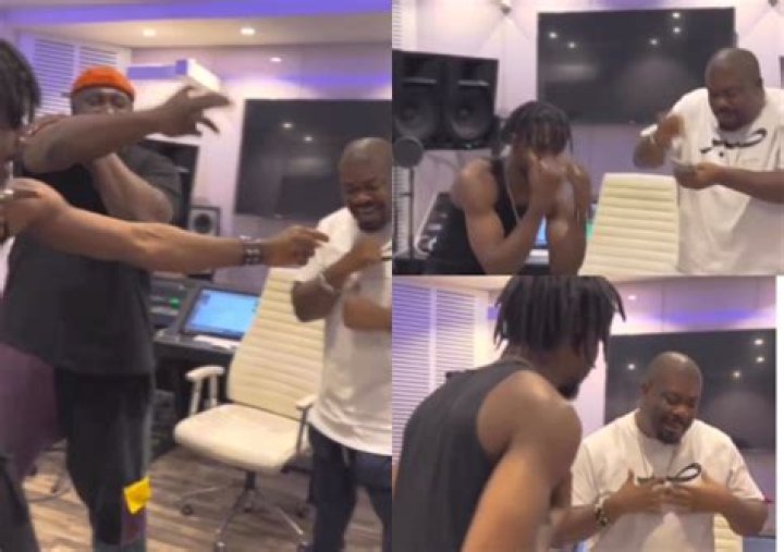 
Don Jazzy shares funny studio session with signee, Johnny Drille and Dj Big N 