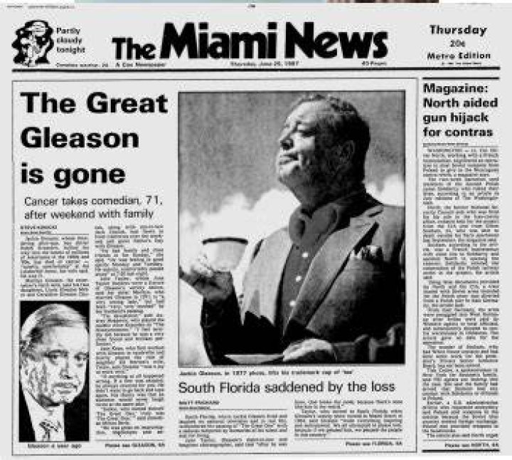 
Jackie Gleason Cause of Death, How did Jackie Gleason Die? 
