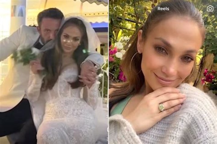 
Jennifer Lopez Shares Never-Before-Seen Pictures of Her Wedding Dresses and Engagement Ring 