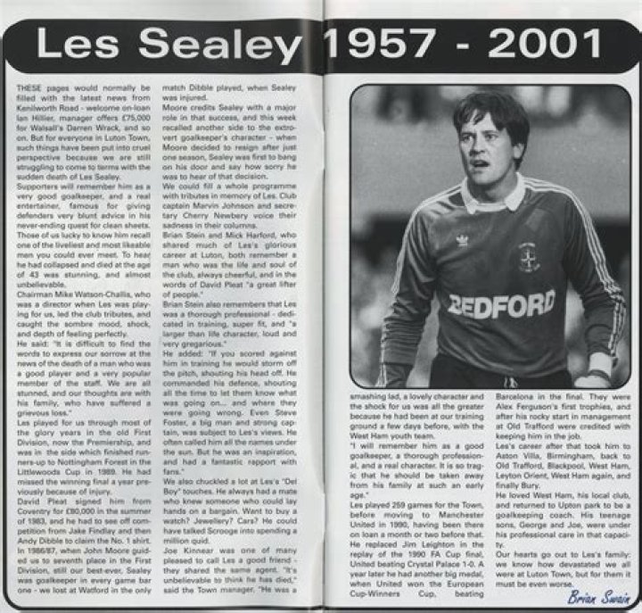 
Les Sealey Cause of Death, How did Les Sealey Die? 