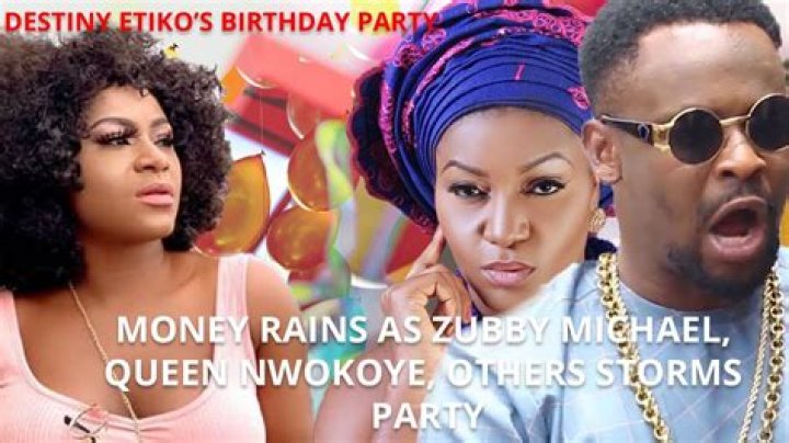 
Money rains as Zubby Michael, Queen Nwokoye, others storm Destiny Etiko’s birthday party 