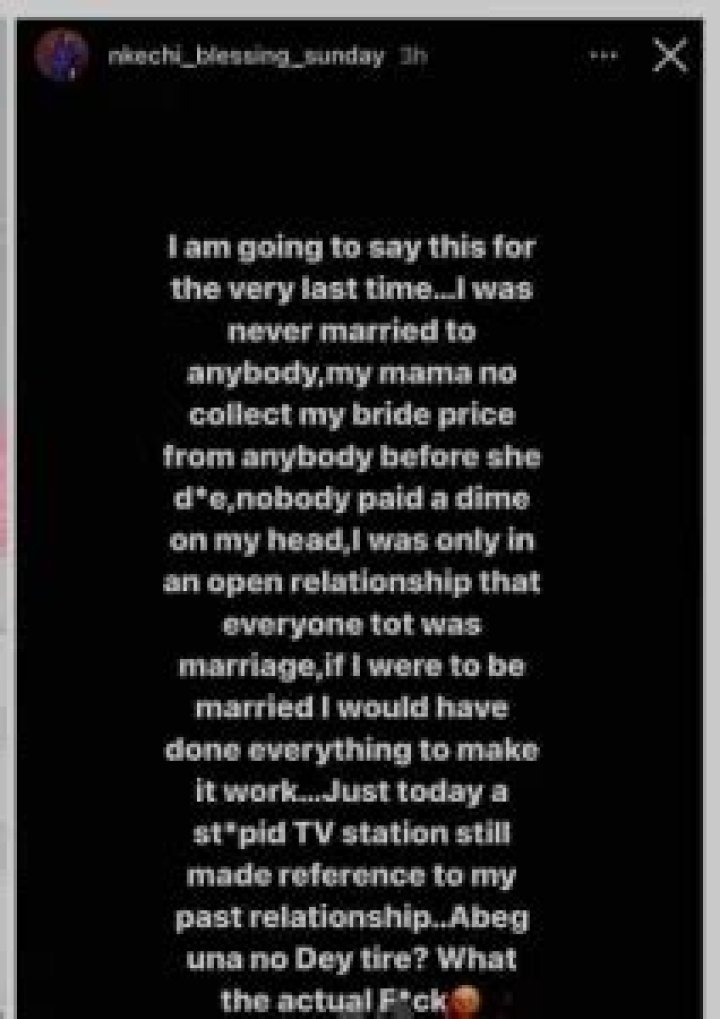 
“My Mother Did Not Collect Any Bride Price Before She Passed On” -Nkechi Blessing Clarifies 