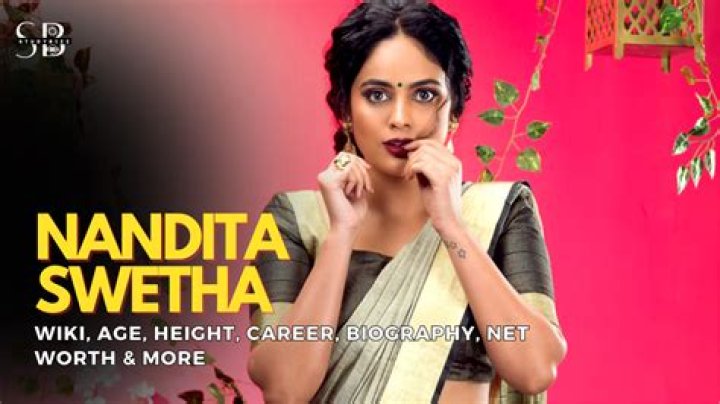 Nandita Swetha Height, Weight, Net Worth, Age, Birthday, Wikipedia, Who, Nationality, Biography