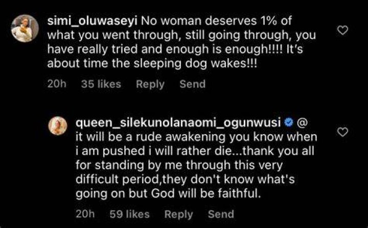 
“No woman deserves 1% of what you went through” – Queen Naomi’s sister tells her amid marriage crash 