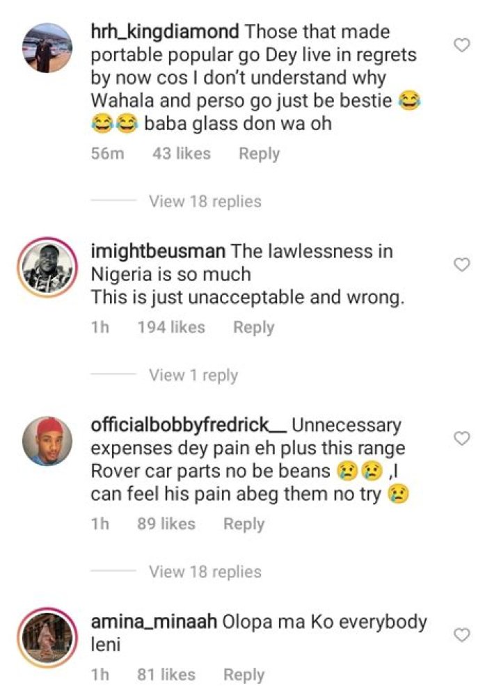 
Portable Goes Berserk As His Range Rover Gets Vandalized By Hoodlums In Lagos 