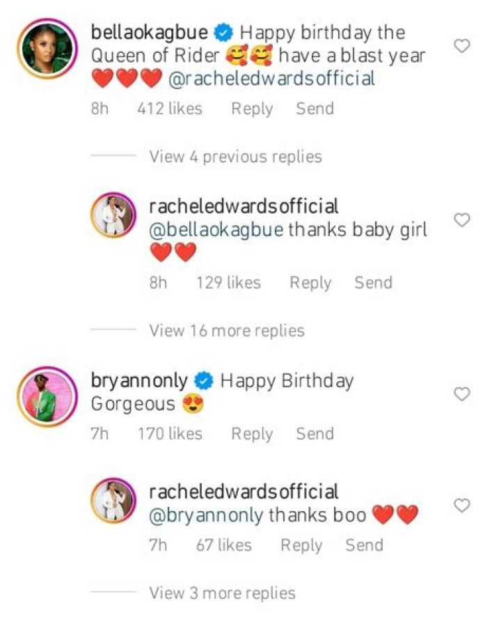 
Rachel Edwards’ birthday was celebrated in grand style by BBNaija’s stars. 