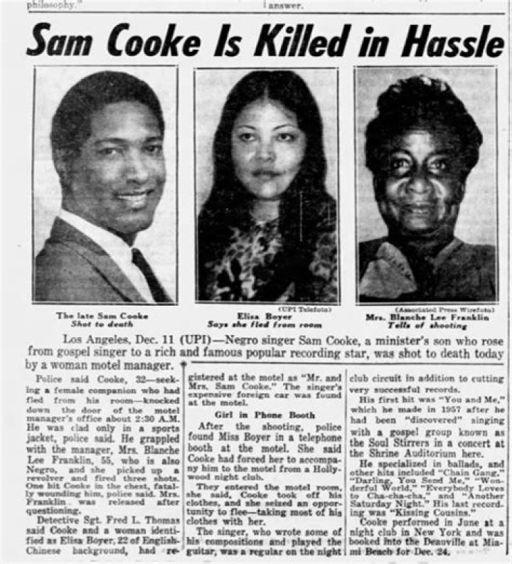 
Sam Cooke Cause of Death, How did Sam Cooke Die? 