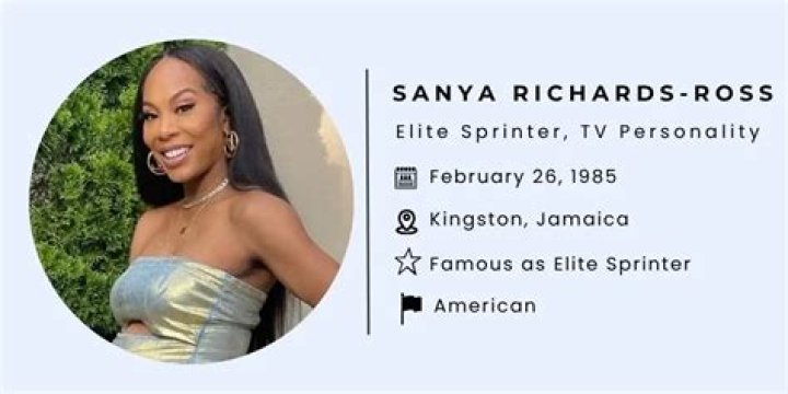 Sanya Richards-Ross Height, Weight, Net Worth, Age, Birthday, Wikipedia, Who, Nationality, Biography