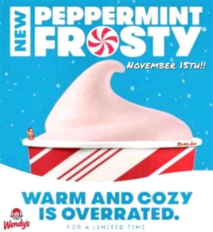 
Wendy’s Is Releasing a New Limited-Edition Peppermint Frosty to Celebrate the Holidays 