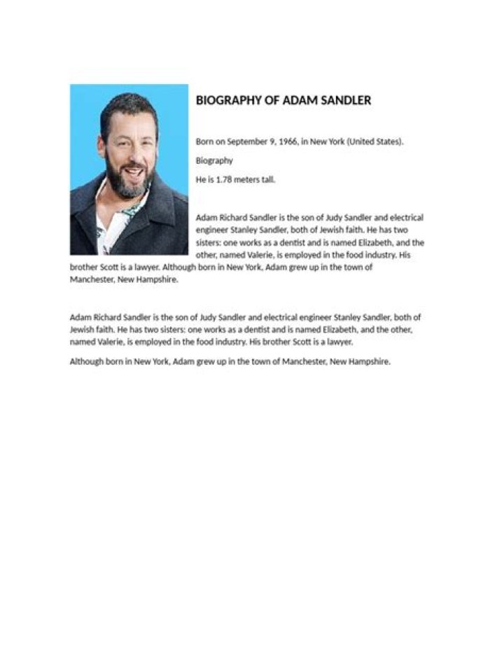 Who are Adam Sandler Parents? Adam Sandler Biography, Parents Name and More