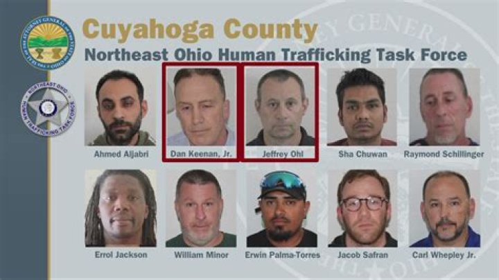 Who are Jeffrey Ohl and Dan Keenan Jr, suspects arrested in human trafficking sting in North Olmsted, Ohio?