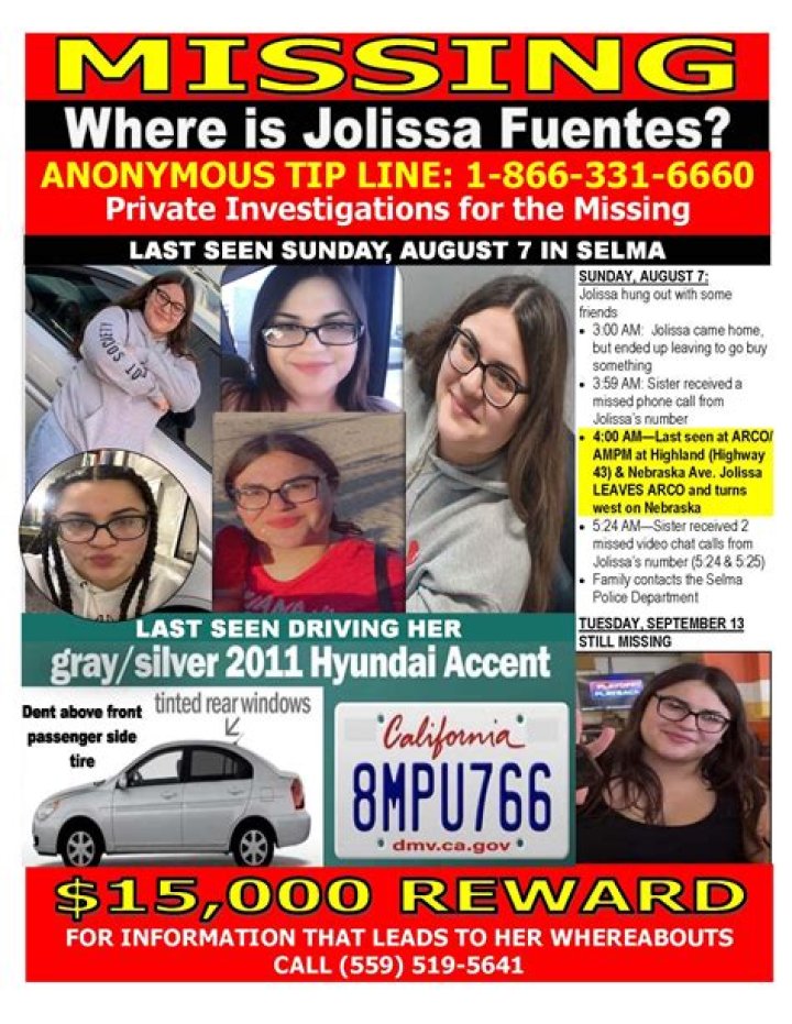 
Who Is Jolissa Fuentes? Missing California Woman 