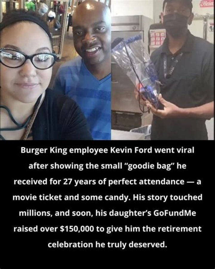 
Who Is Kevin Ford? 60 Years Old Burger King Employee Honored With Goodie Bag GoFundMe 