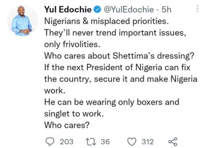 
Yul Edochie knocks Nigerian youths participating in Shettima Dressing Challenge 